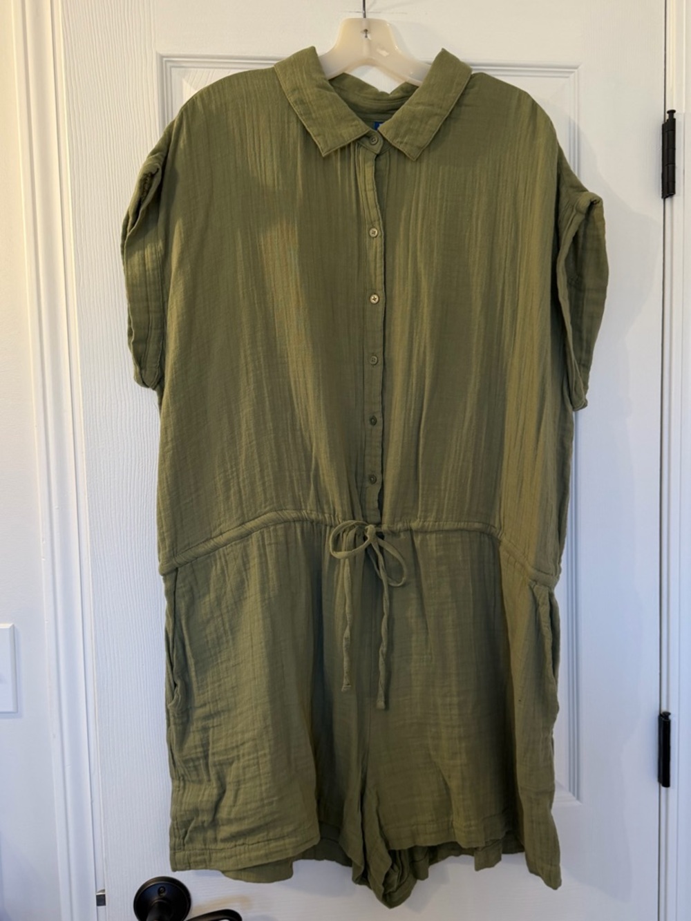 Old Navy Olive Green Button-Up Shirt